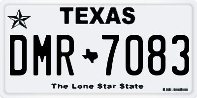 TX license plate DMR7083