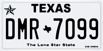 TX license plate DMR7099