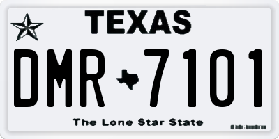 TX license plate DMR7101