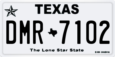 TX license plate DMR7102