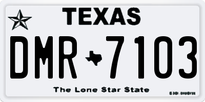 TX license plate DMR7103