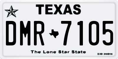 TX license plate DMR7105