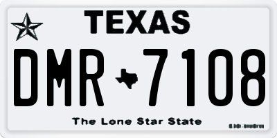 TX license plate DMR7108