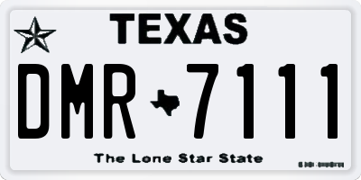 TX license plate DMR7111