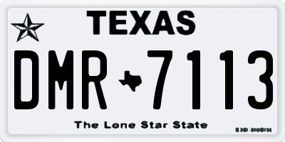 TX license plate DMR7113