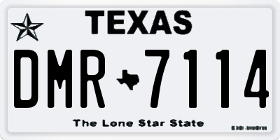 TX license plate DMR7114