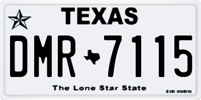 TX license plate DMR7115