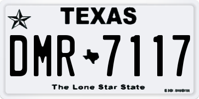 TX license plate DMR7117