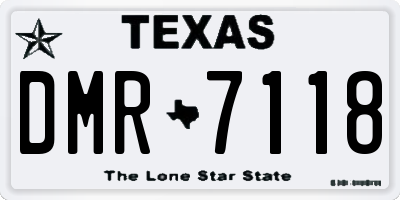 TX license plate DMR7118
