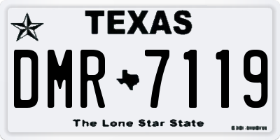 TX license plate DMR7119