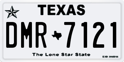 TX license plate DMR7121