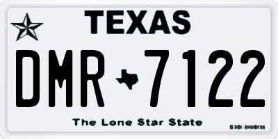TX license plate DMR7122