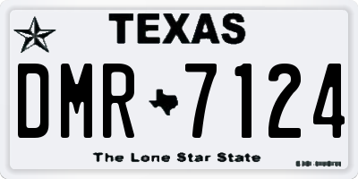 TX license plate DMR7124