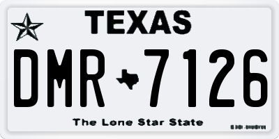 TX license plate DMR7126