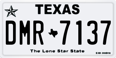 TX license plate DMR7137