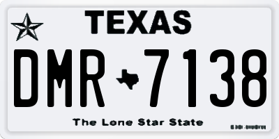 TX license plate DMR7138