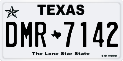 TX license plate DMR7142
