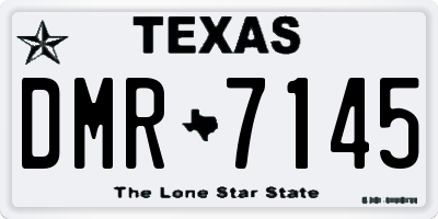 TX license plate DMR7145