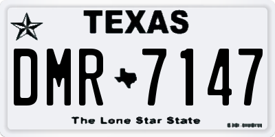 TX license plate DMR7147