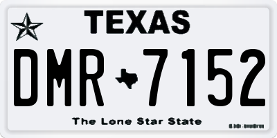 TX license plate DMR7152
