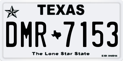 TX license plate DMR7153