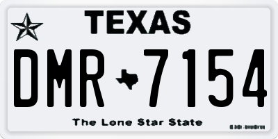 TX license plate DMR7154