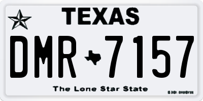 TX license plate DMR7157