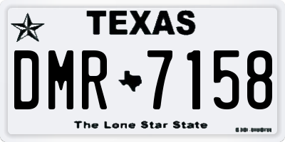 TX license plate DMR7158