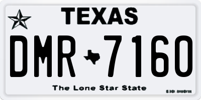TX license plate DMR7160