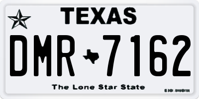 TX license plate DMR7162