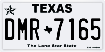 TX license plate DMR7165