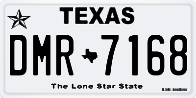 TX license plate DMR7168