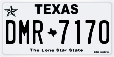 TX license plate DMR7170