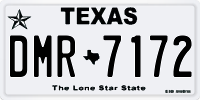 TX license plate DMR7172