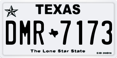 TX license plate DMR7173