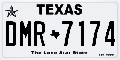 TX license plate DMR7174