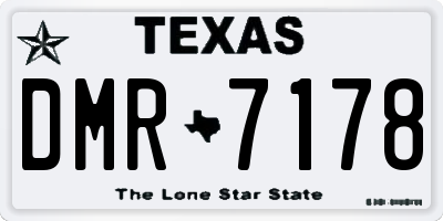 TX license plate DMR7178