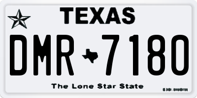 TX license plate DMR7180