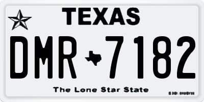 TX license plate DMR7182