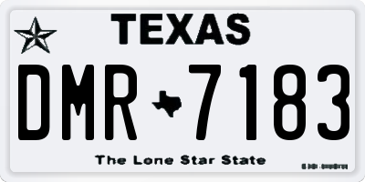 TX license plate DMR7183