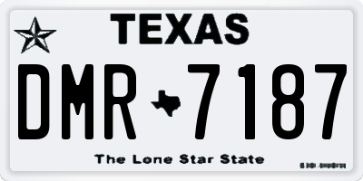 TX license plate DMR7187