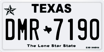 TX license plate DMR7190