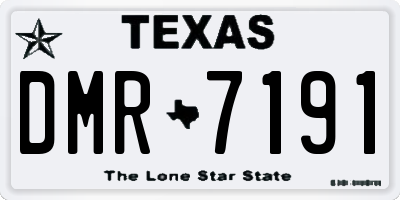 TX license plate DMR7191