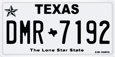 TX license plate DMR7192