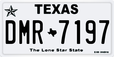 TX license plate DMR7197