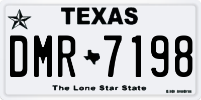 TX license plate DMR7198