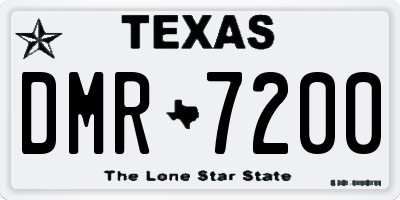 TX license plate DMR7200