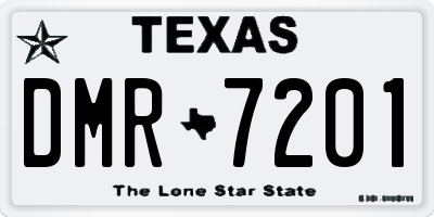 TX license plate DMR7201