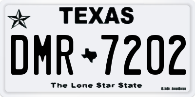 TX license plate DMR7202