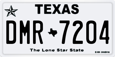 TX license plate DMR7204
